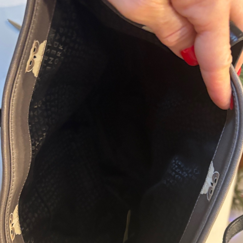Kate Spade Gray Tote with Owl Print - Picture 3 of 3